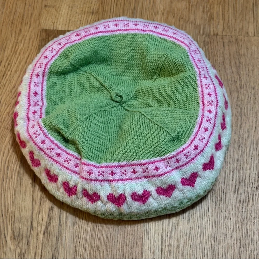 Janie and Jack 0-6 MONTHS Green Wool Knit Hat